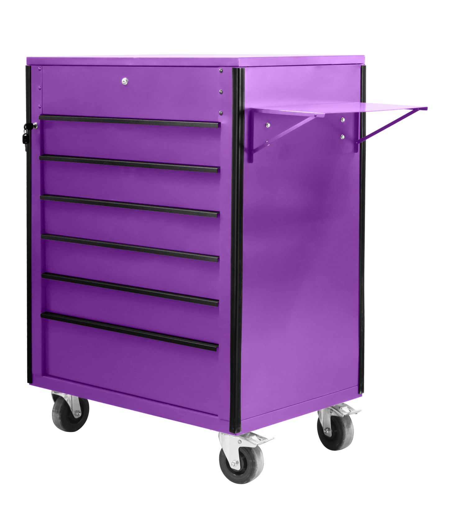New 34" 6 - Drawer Rolling Tool Bench & Service Cart – Heavy - Duty Steel, Power Strip, Locking Drawers - with Purple TB3420P | Sold by Uncle Wiener's Wholesale