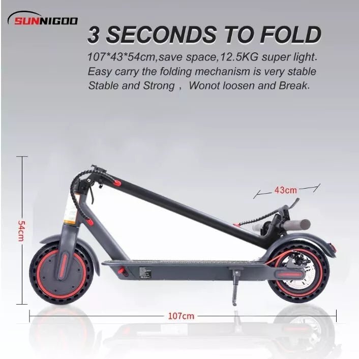 New 350W Electric Scooter – 30KM Range, LCD Display, App Control, Foldable Design, 30kmh 3848581 - with | Sold by Uncle Wiener's Wholesale