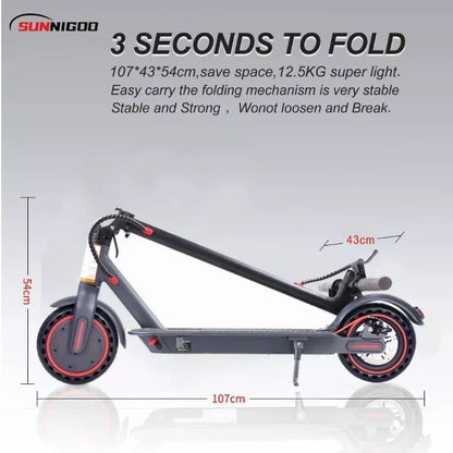 New 350W Electric Scooter – 30KM Range, LCD Display, App Control, Foldable Design, 30kmh 3848581 - with | Sold by Uncle Wiener's Wholesale