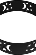 New 36" Large Round Metal Fire Pit Ring with Star & Moon Design – Easy Assembly | SKU: XY0625 - with | Sold by Uncle Wiener's Wholesale