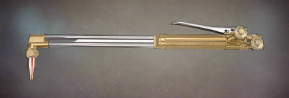"36 inch Victor-style scrap cutting torch with brass body"

"Heavy-duty welding cutting torch for oxygen and propane"

"Industrial gas cutting torch with ergonomic handle and long neck"