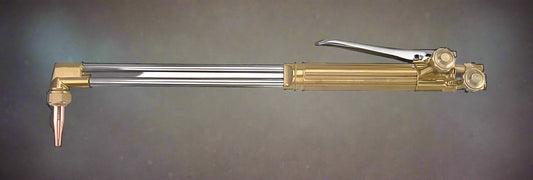 "36 inch Victor-style scrap cutting torch with brass body"

"Heavy-duty welding cutting torch for oxygen and propane"

"Industrial gas cutting torch with ergonomic handle and long neck"
