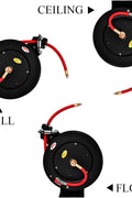 New 3/8″ x 25 Ft Metal Hybrid Air Hose Reel – Durable Retractable Air Compressor Hose S1163 - with | Sold by Uncle Wiener's Wholesale