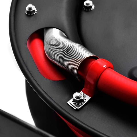 New 3/8″ x 25 Ft Metal Hybrid Air Hose Reel – Durable Retractable Air Compressor Hose S1163 - with | Sold by Uncle Wiener's Wholesale
