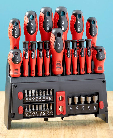 New 39 - Piece Screwdriver Set & Holder with Magnetic Tips | SKU: HT20660 - with | Sold by Uncle Wiener's Wholesale