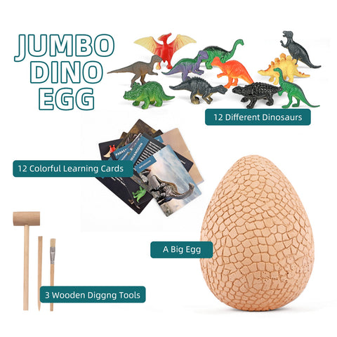 3D Dinosaur Fossil Dig Kit with egg and tools – Model 527431
STEM educational dinosaur excavation kit for kids
Toy fossil dig tools with hammer, brush, and chisel
Unboxed dinosaur excavation egg kit with included toys
Dinosaur fact cards and mystery dinosaur toys inside egg