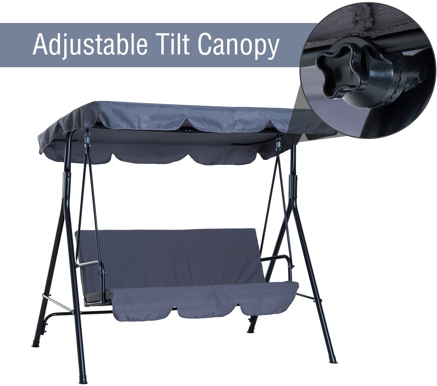 New 3‑Person Garden Swing Chair & Patio Hammock 3142020 - with | Sold by Uncle Wiener's Wholesale