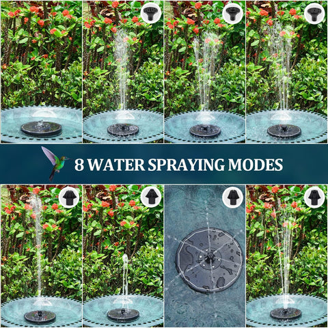 NEW 3W Solar RGB Fountain Floating LED Light 936471 – Night Garden Water Feature with 8 Spray Modes - with | Sold by Uncle Wiener's Wholesale