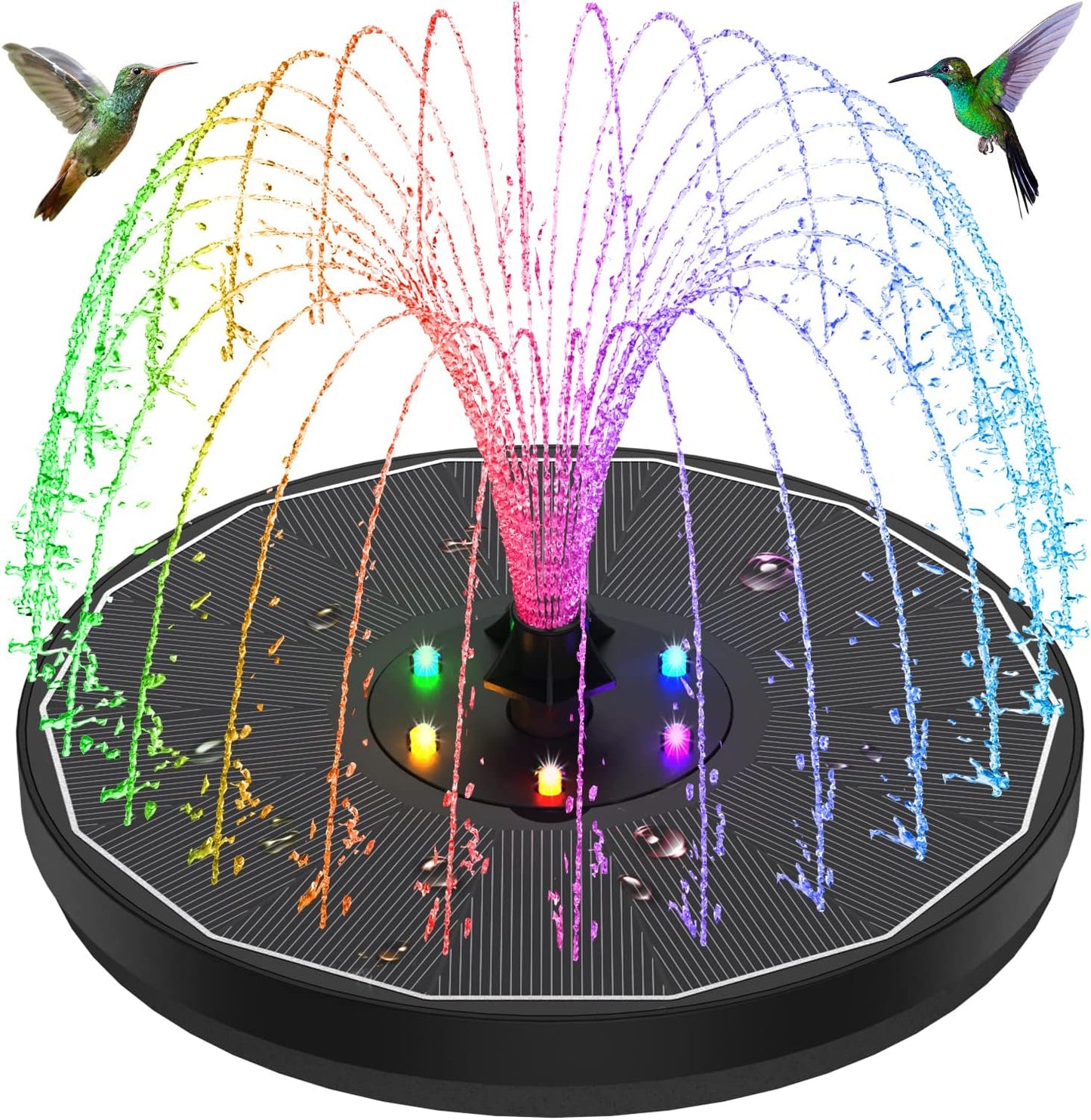 NEW 3W Solar RGB Fountain Floating LED Light 936471 – Night Garden Water Feature with 8 Spray Modes - with | Sold by Uncle Wiener's Wholesale