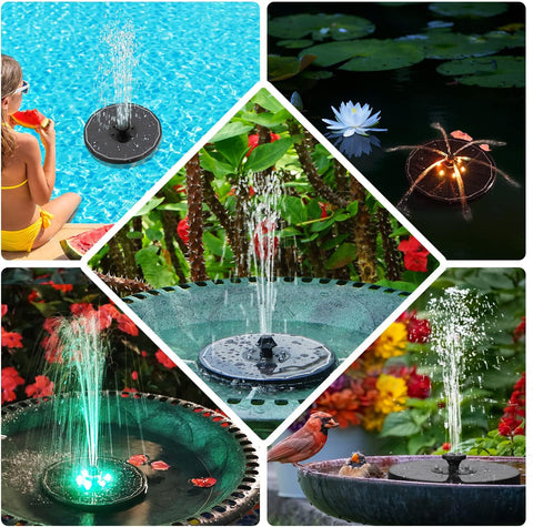 NEW 3W Solar RGB Fountain Floating LED Light 936471 – Night Garden Water Feature with 8 Spray Modes - with | Sold by Uncle Wiener's Wholesale