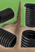 4" 100 FT SOLID DRAIN PIPE & PERFORATED SOCK - Drain Pipe with 4" 100 ft Perforated w/ Sock | Sold by Uncle Wiener's Wholesale