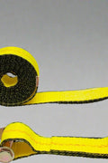 4-Pack Yellow Lasso Ratchet Tie-Down Straps with Flat Hooks and O-Rings

Heavy-Duty 2” x 10’ Tie-Down Strap – Flat Hook and O-Ring Detail

Ratchet Strap for Auto Hauling – 3,335 lbs WLL – Side View

Complete Lasso Wheel Net Set – Yellow Nylon Tie-Down Straps