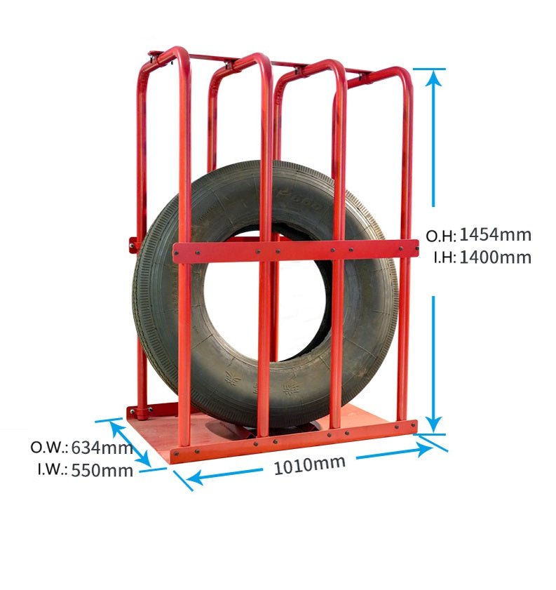 4-bar steel tire inflation safety cage for truck tires
Heavy-duty tire inflation cage red powder-coated finish
Truck and bus tire safety cage with 4-bar system
Inflation safety cage with open access door for truck tires