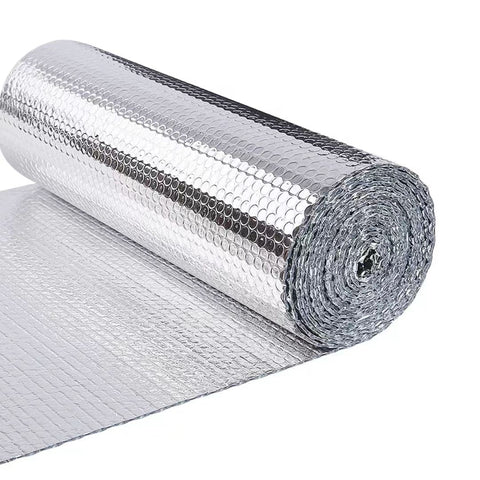 “4x25 ft aluminum bubble insulation roll”

“Reflective thermal barrier foil for walls and attics”

“Double-layer radiant heat insulation sheet”