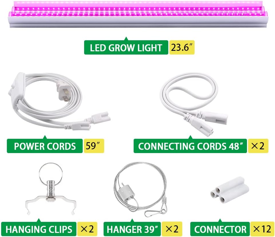 4ft T5 LED Grow Light with red and white spectrum

60W dual spectrum LED grow bar for hydroponics

Plant seedling light for indoor greenhouse use

Hanging grow light for vertical farming setup

T5 LED grow lamp for seedlings and leafy greens