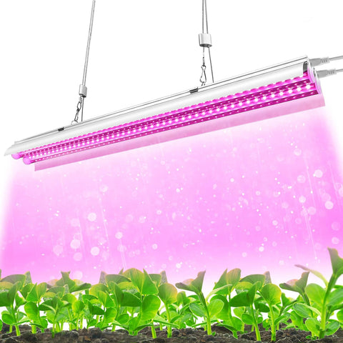 4ft T5 LED Grow Light with red and white spectrum

60W dual spectrum LED grow bar for hydroponics

Plant seedling light for indoor greenhouse use

Hanging grow light for vertical farming setup

T5 LED grow lamp for seedlings and leafy greens