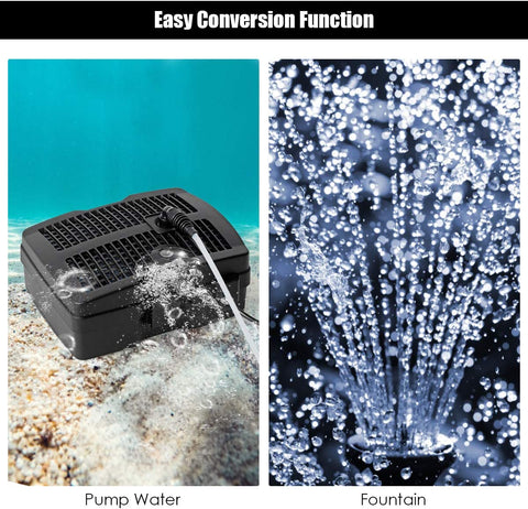 New 4 - in - 1 Pond Fountain Filter Pump ��� 660 GPH Multi - Function Water Pump for Ponds & Fountains CUF6000 - with | Sold by Uncle Wiener's Who