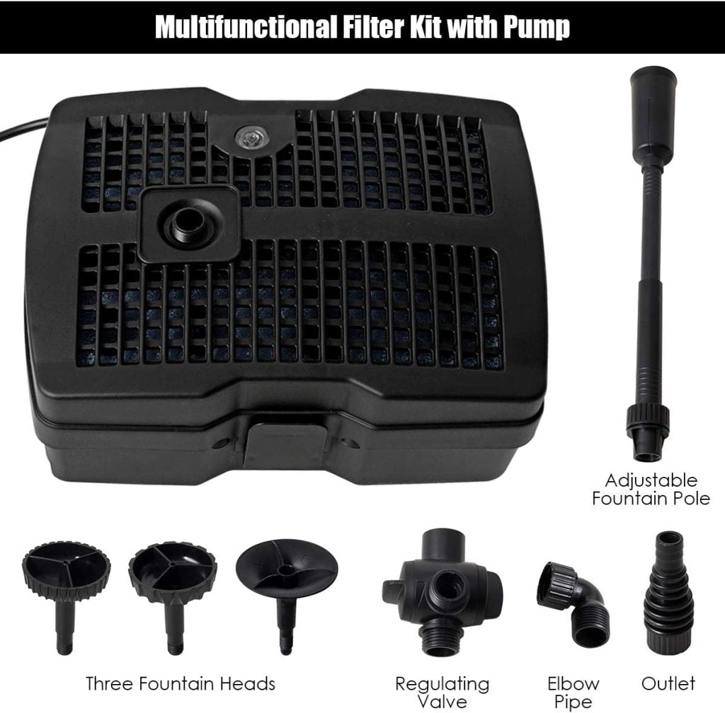 New 4 - in - 1 Pond Fountain Filter Pump ��� 660 GPH Multi - Function Water Pump for Ponds & Fountains CUF6000 - with | Sold by Uncle Wiener's Who