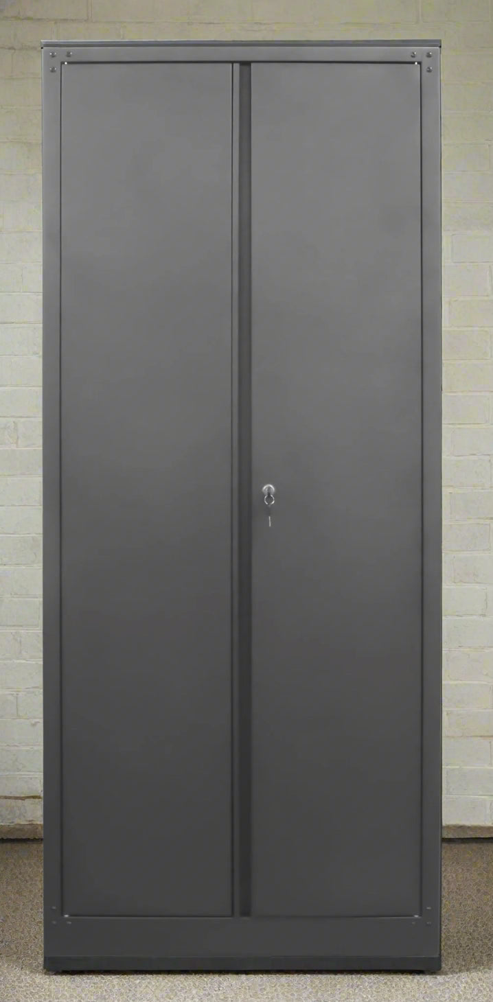 New 4 - Layer Double Wide Lockable Metal Garage Storage Cabinet – Heavy - Duty Tool Organizer with Shelves 1010536 - with | Sold by Uncle Wiener's Wholesale