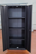 New 4 - Layer Double Wide Lockable Metal Garage Storage Cabinet – Heavy - Duty Tool Organizer with Shelves 1010536 - with | Sold by Uncle Wiener's Wholesale