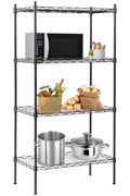 NEW 4 Level Black Metal Storage Shelf AMHWS499 - with | Sold by Uncle Wiener's Wholesale