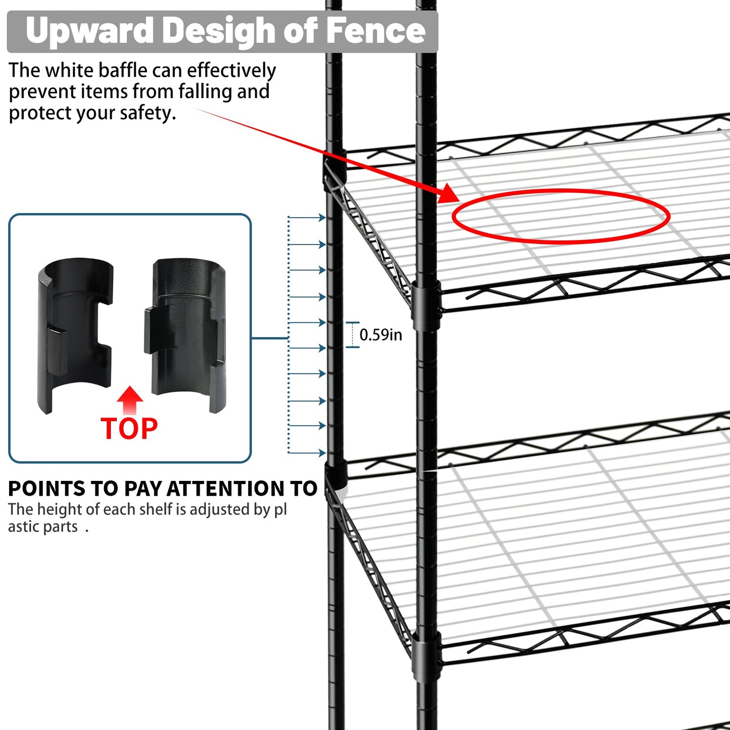 NEW 4 Level Black Metal Storage Shelf AMHWS499 - with | Sold by Uncle Wiener's Wholesale