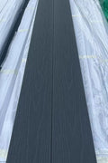 New 4 - Pack Co - Extruded WPC Decking Boards – 5.5" x 0.9" x 114" | Composite Deck Planks – Charcoal, Teak, Light Gray | Covers 17.44 Sq.Ft. - with Charcoal | Sold by Uncle Wiener's Wholesale