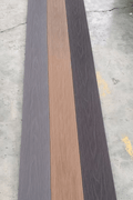 New 4 - Pack Co - Extruded WPC Decking Boards – 5.5" x 0.9" x 114" | Composite Deck Planks – Charcoal, Teak, Light Gray | Covers 17.44 Sq.Ft. - with Teak | Sold by Uncle Wiener's Wholesale
