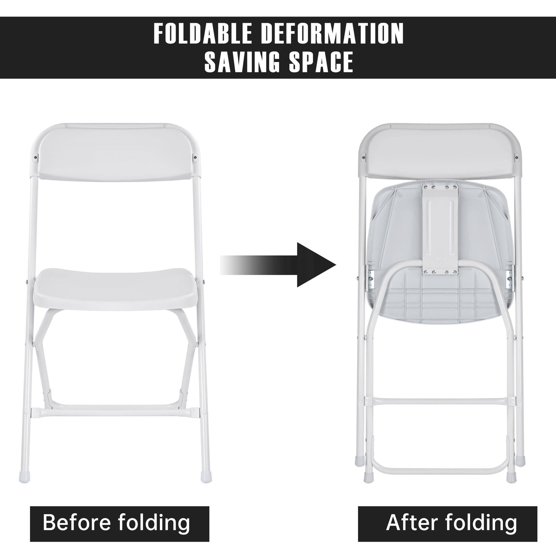 Commercial Folding Chair – Front and Side Angles
