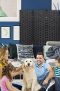 New 4 - Panel Folding Wood Room Divider – Privacy Screen & Home Decor – SKU WS180 - with | Sold by Uncle Wiener's Wholesale