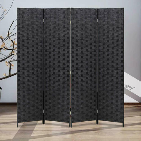 New 4 - Panel Folding Wood Room Divider – Privacy Screen & Home Decor – SKU WS180 - with | Sold by Uncle Wiener's Wholesale