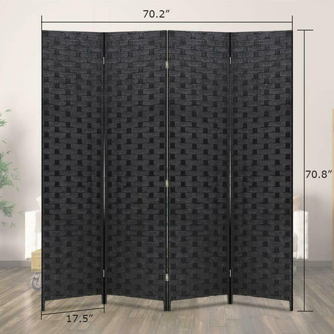 New 4 - Panel Folding Wood Room Divider – Privacy Screen & Home Decor – SKU WS180 - with | Sold by Uncle Wiener's Wholesale