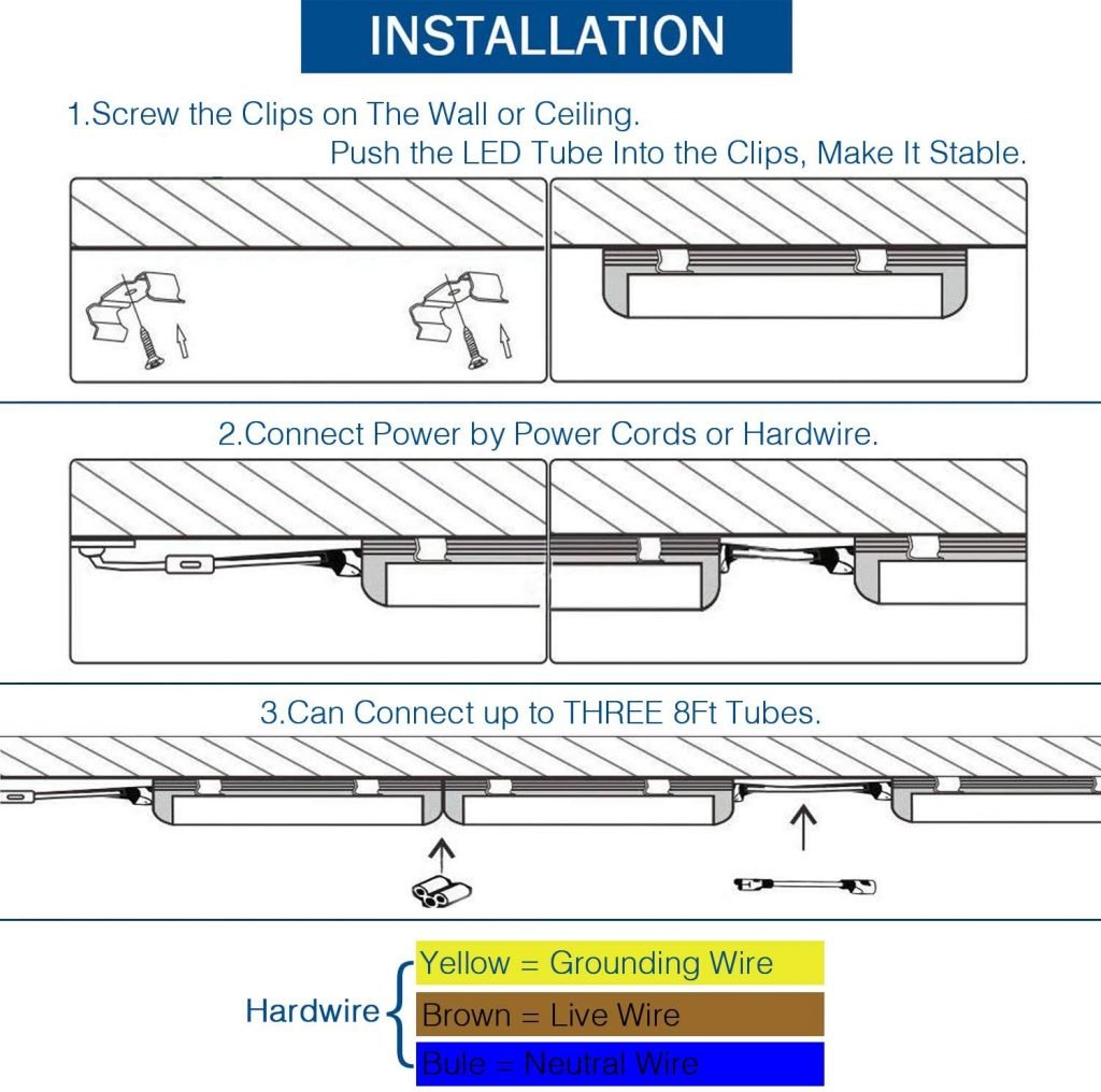 New 4 PCS 40W T5 2ft Linkable Integrated LED Tube Lights ��� Energy Efficient Lighting Set 40623T - with | Sold by Uncle Wiener's Who
