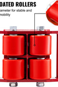 6-Ton Machinery Mover Skates Set of 4 – Red
Heavy-Duty Equipment Moving Rollers – 13,200 lbs
Industrial Machine Roller Skates with Non-Slip Pad
Side View of 6-Ton Equipment Movers with Wheels
Machinery Mover Skates – Full Set Display