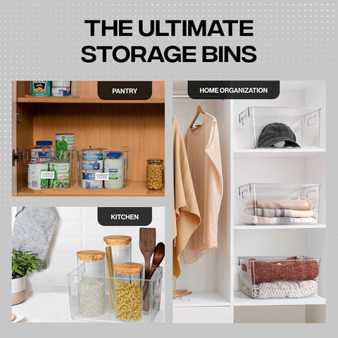 4-piece clear plastic pantry storage bin set with handles
Stackable BPA-free kitchen organizer bins
Clear food-safe plastic bins for fridge and pantry
Multipurpose storage containers for home use
Durable clear plastic storage bins for bathroom or office