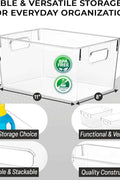 4-piece clear plastic pantry storage bin set with handles
Stackable BPA-free kitchen organizer bins
Clear food-safe plastic bins for fridge and pantry
Multipurpose storage containers for home use
Durable clear plastic storage bins for bathroom or office