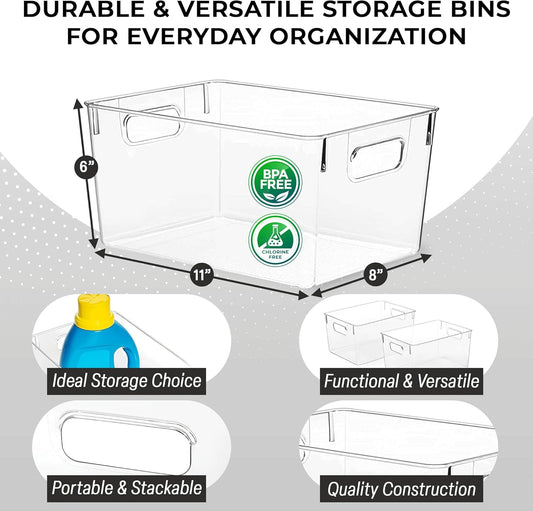 4-piece clear plastic pantry storage bin set with handles
Stackable BPA-free kitchen organizer bins
Clear food-safe plastic bins for fridge and pantry
Multipurpose storage containers for home use
Durable clear plastic storage bins for bathroom or office