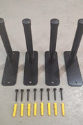 Flush Mount Tire Hanger Brackets – 4-Piece Set

Heavy-Duty Wall Brackets for Tire and Gear Storage

Powder-Coated Steel Tire Hangers with Mounting Hardware

Garage Wall Tire Storage Brackets – Installed View

Complete Set of Tire Mounting Brackets with Bolts