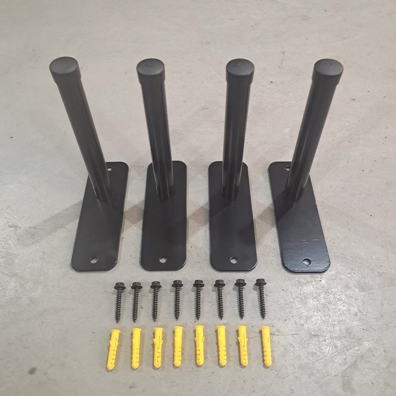 Flush Mount Tire Hanger Brackets – 4-Piece Set

Heavy-Duty Wall Brackets for Tire and Gear Storage

Powder-Coated Steel Tire Hangers with Mounting Hardware

Garage Wall Tire Storage Brackets – Installed View

Complete Set of Tire Mounting Brackets with Bolts