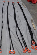 Grade 80 Alloy Steel Chain Slings Set – 4 PCS Heavy-Duty Lifting Chains with Hooks for Crane and Hoist Applications