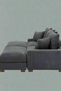 4-Piece Corduroy Sectional Sofa in Dark Gray with Reversible Chaise

Light Gray Corduroy Sectional Sofa – Compact Modern Design

Corner Sectional Sofa with Plush Ribbed Upholstery

Modern 4-Piece Sofa Set with Reversible Layout Options

Living Room Sofa Set – Medium Firm Corduroy Upholstery