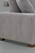 4-Piece Corduroy Sectional Sofa in Dark Gray with Reversible Chaise

Light Gray Corduroy Sectional Sofa – Compact Modern Design

Corner Sectional Sofa with Plush Ribbed Upholstery

Modern 4-Piece Sofa Set with Reversible Layout Options

Living Room Sofa Set – Medium Firm Corduroy Upholstery