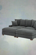 4-Piece Corduroy Sectional Sofa in Dark Gray with Reversible Chaise

Light Gray Corduroy Sectional Sofa – Compact Modern Design

Corner Sectional Sofa with Plush Ribbed Upholstery

Modern 4-Piece Sofa Set with Reversible Layout Options

Living Room Sofa Set – Medium Firm Corduroy Upholstery