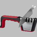 4-Stage Manual Knife Sharpener Tool for Kitchen – Compatible with Straight and Serrated Blades