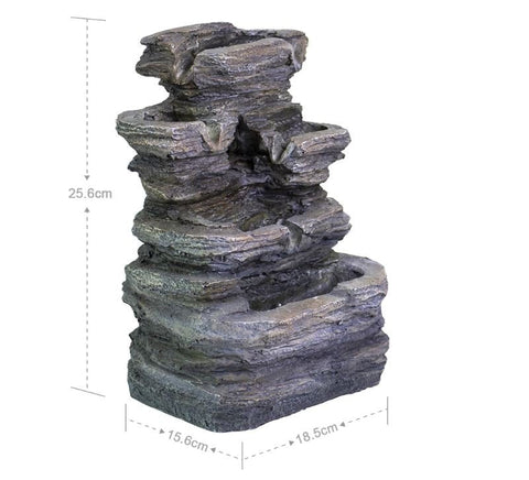 NEW 4 - Stream Resin Tabletop Water Fountain – Decorative Indoor Relaxing Water Feature 190511 - with | Sold by Uncle Wiener's Wholesale