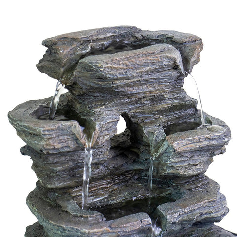 NEW 4 - Stream Resin Tabletop Water Fountain – Decorative Indoor Relaxing Water Feature 190511 - with | Sold by Uncle Wiener's Wholesale