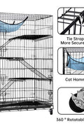 4-Tier Indoor Cat Cage Playpen with Hammock – Full View

Metal Cat Enclosure with Platforms and Ladders – Side View

Spacious Cat Kennel Enclosure – Door Open

Indoor Metal Cat Playpen for Multiple Cats – Foldable Frame

Large Cat Cage with Accessories – Setup View