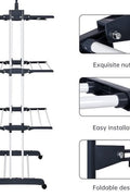 4-Tier Stainless Steel Drying Rack – Full View

Foldable Clothes Drying Rack with Caster Wheels

Drying Rack Collapsed for Storage

Clothes Hanging on Multi-Tier Drying Rack

Side View of Portable Laundry Drying Rack in Use