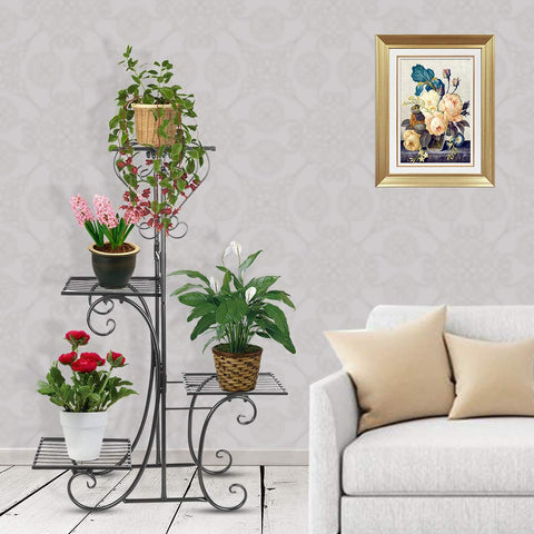 New 4 Tier Metal Flower Holder – Indoor Plant Stand for Home & Office PL130 - with | Sold by Uncle Wiener's Wholesale