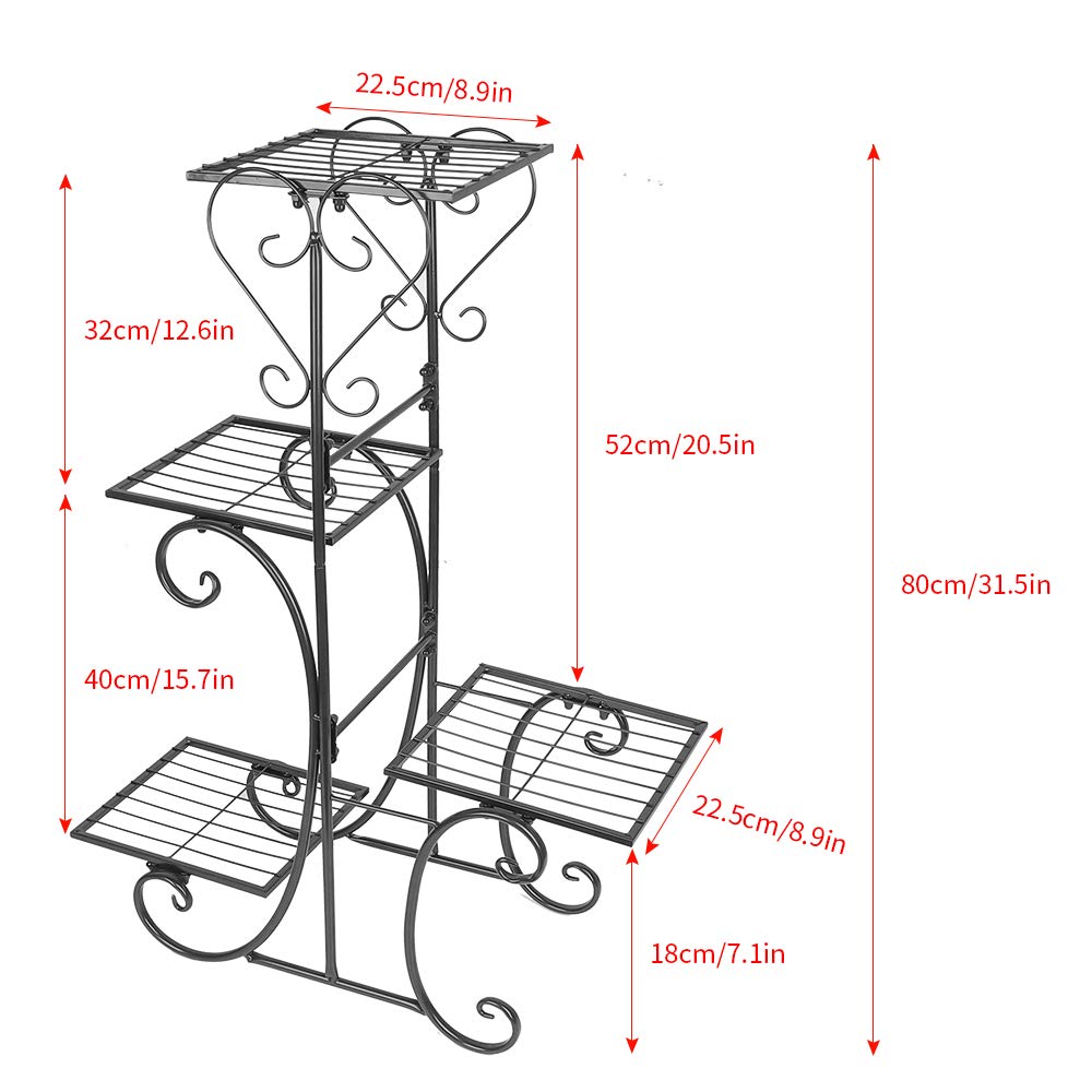 New 4 Tier Metal Flower Holder – Indoor Plant Stand for Home & Office PL130 - with | Sold by Uncle Wiener's Wholesale